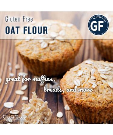Great River Milling Gluten Free Oat Flour 18 Oz - Pack of 4 | Premium Quality Oats for Baking | Buy Now! - Buy Online on GoSupps.com