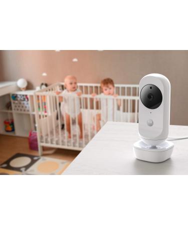 Motorola Ease 44 Connect WiFi Baby Monitor with Camera - 4.3 Display - Night Vision Lullabies - Room Temperature Monitoring - White - Buy Online on GoSupps.com