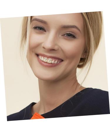 PACKOVE Tooth Gems Kit 6 Pcs Retro Retro Decor Vintage Decor Costume Supplies Metal Cosplay Crystal Stone Dental Tooth Jewels - Buy Online on GoSupps.com