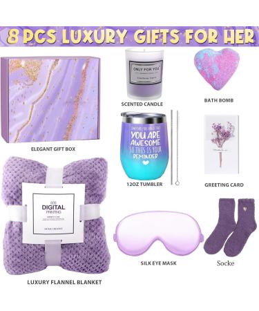 Birthday Blanket Gifts for Women Pamper Gifts Set for Women Birthday Gifts for Her Bath Set for Women Birthday Gifts Sets for Women Best Friends Sister Mum Bestie - Buy Online on GoSupps.com