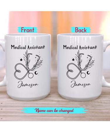 Personalized Stethoscope Coffee Mug | Custom Medical Assistant Gift | 11 Oz & 15 Oz Ceramic Travel Mugs for Men & Women - Buy Online on GoSupps.com