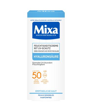 Mixa Mixa UV 50 Moisturizing Care for Sensitive Skin UVB + UVA + Long UVA Protection SPF 50 with Hyaluronic Acid Suitable for Face and Neck Hypoallergenic 50 ml