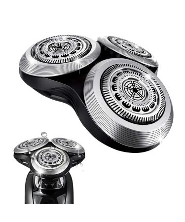 SH90 Replacement Rotary Heads for Philips Norelco Shavers Series 9000 New Version of Metal Wheel Buckle and Upgrade Double-Layer Precision Blades