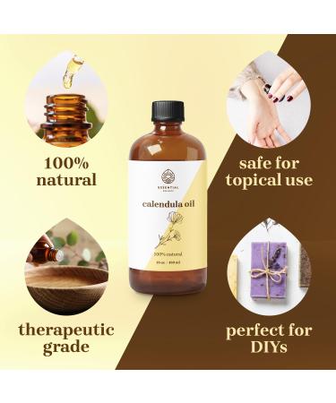 Calendula Oil - Premium Carrier Oil | Nourishing for Skin Face Body Hair Revitalization | Hydrating Vegan & Cruelty-Free 16 Fl Oz 16 Fl Oz (Pack of 1) - Buy Online on GoSupps.com