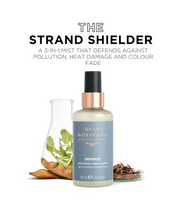 Grow Gorgeous Defense Anti-Pollution Leave-In Spray 100ml - Lightweight Mist to Protect Hair from Pollution Heat Damage and Color Fading Aggressors - Vegan - Buy Online on GoSupps.com