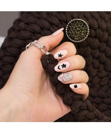 1 Box Nail Jewelry Drill Delicate Nail Decoration Nail Art Rhinestones Crystal Stud Nail Art Jewels Nail Decorations for Nail Art Manicure Decor Plastic Acrylic Earrings 3d Black - Buy Online on GoSupps.com