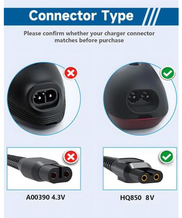 Buy 8V HQ850 Razor Charging Cable for Philips Norelco One Blade QP2530/QP2630 - Fast International Shipping - Buy Online on GoSupps.com