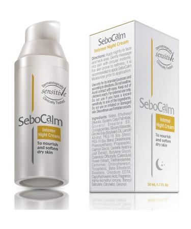 SeboCalm Nighttime Anti Aging Night Cream - Ultra Hydrating Firming and Tightening Facial Moisturizer - Hypoallergenic Skin Care for Sensitive and Dry Face Skin