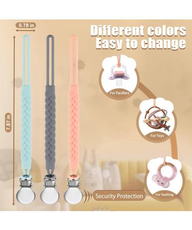 BasicsSlife BPA-Free Silicone Pacifier Clip - Universal Fit for Pacifiers & Baby Toys - Keep Your Baby's Pacifiers Clean! - Buy Online on GoSupps.com