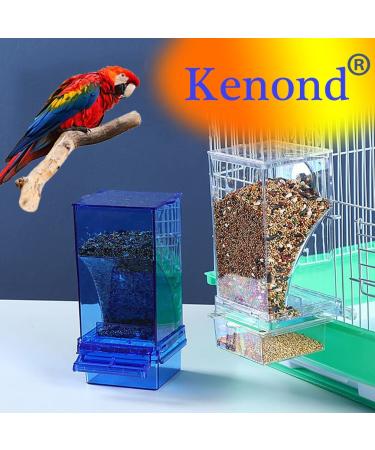 Kenond Automatic Bird Feeder - No-Mess Finch Foraging Feeders - Acrylic Parrot Integrated Seed Feeder - Small Birds Cage Accessories (2 Pack) - Buy Online on GoSupps.com