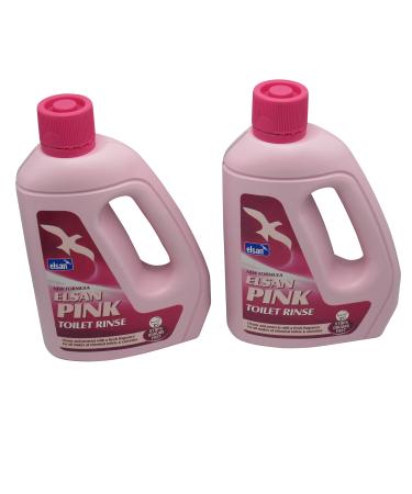 Elsan Pink 2L Toilet Fluid Rinse X2 (Cleaner Caravan Motorhome Camping)