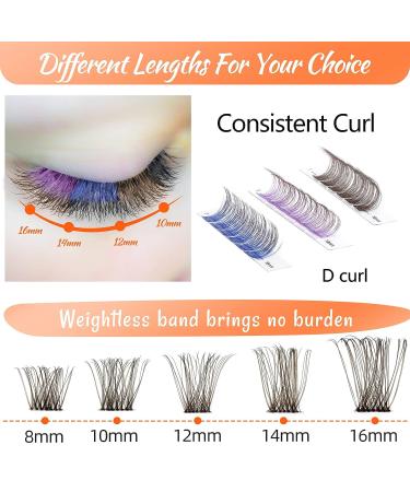 DIY Cluster Lash Extensions 78 PCS | Crislashes Soft Lash Clusters 13 Rows | Reusable at Home | F13 Mix 8-16mm | Brown-D-Curl-mix8-16 - Buy Online on GoSupps.com