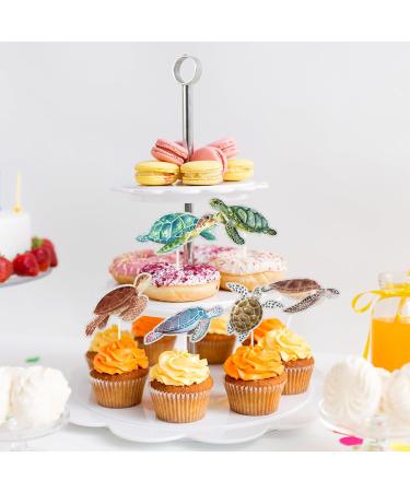 Sea Turtle Cupcake Toppers 18pcs Turtle Swimming Sea Creatures Cake Picks Ocean Sea Themed for Baby Shower Kids 1st Happy Birthday Party Decorations - Buy Online on GoSupps.com