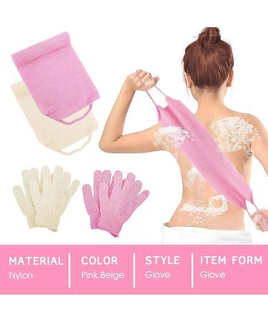6-Piece Exfoliating Shower Bath Gloves and Scrubber Set for Men and Women - Buy Online on GoSupps.com