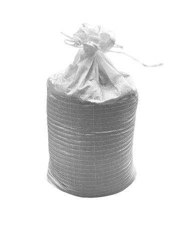 Woolsacks 14" x 26" White Polypropylene Sand Bags | Empty Sand Bags With Ties and UV Protection | Sandbags for Flooding Construction & More | Heavy Duty 50 Lb. Capacity Each (10 Pack) 10 Pack White