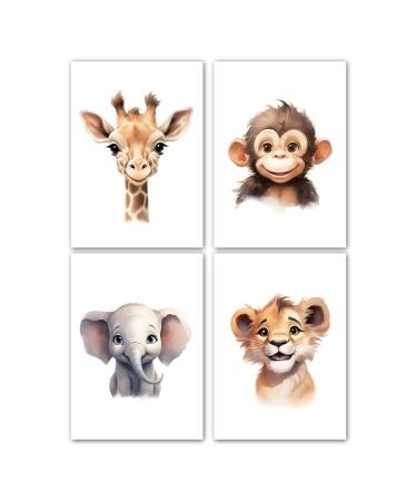 Lavema pictures children's room decoration happy Africa safari animals |Poster A4 without picture frames |Murals young girls |Animal pictures children's room |Baby room decoration |Wall poster - Buy Online on GoSupps.com