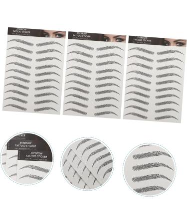  Angoily Angoily 18 Sheets Eco Imitation Eyebrow Stickers Eyebrow Tattoos Makeup Stickers Small False Eyebrow Hair Template 3D Transfer Stickers - Buy Online on GoSupps.com