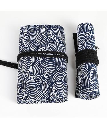 Funny live 36/48/72 Slots Colored Pencil Wrap Pencils Roll Holder Coloring Pencils Organizer Holder Colored Pen Paint Brush Storage Pouch Portable for Artist Student (Deep blue ocean  48 Slots) Deep blue ocean 48 Slots - Buy Online on GoSupps.com