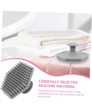 Healeved Silicone Face Brush - Exfoliator & Cleansing Scrubber for Radiant Skin - Grey 6.5x6.0x3.0CM - International Shipping Available - Buy Online on GoSupps.com