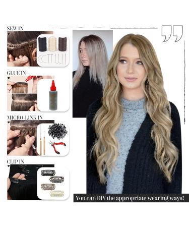 Vivien Treat Real Hair Extensions - Remy Blonde Tresses 100g 45cm/18 inch #P8/60 - Premium Quality Mix - Buy Online on GoSupps.com