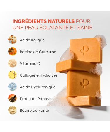 PLANTIFIQUE Turmeric & Kojic Acid Soap - Turmeric Face and Body Soap for Women and Men - Korean Skincare Antiseptic Soap Anti Spot - Fast and Effective Black Skin Lightening Soap - Buy Online on GoSupps.com