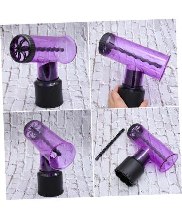 Ipetboom Hair Dryer Nozzle Hair Roller Dryer Mouth Cover Curly Hair Tools Curlers Tornado 18*8.5cm Purple - Buy Online on GoSupps.com