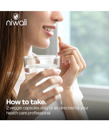 NIWALI Triphala Capsules for Gut Health - 60 Counts | Organic Triphala Supplement | Digestion Colon Cleanser & Detox Immune System Support | USDA Certified Organic | Adaptogen Non-GMO - Buy Online on GoSupps.com