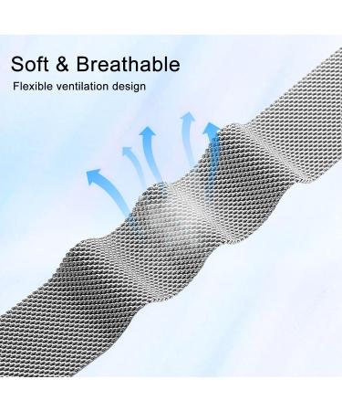 Buy Omee Metal Bracelets for Fitbit Charge 5/6 - Stylish Magnetic Loop Replacement - Black & Silver Fits 6.1-10.0 (155-255mm) - Buy Online on GoSupps.com