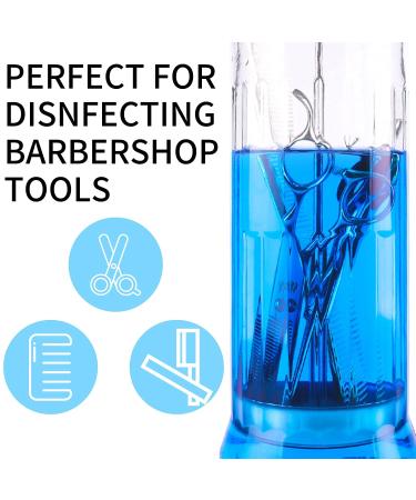 ZIBARBER 50 Oz Glass Disinfectant Jar for Salon Barber Tools - Large Sterilizing Jar for Manicure & Pedicure Implements - 11.7 H x 3.8 W - Buy Online on GoSupps.com