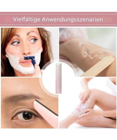 Qfdiwr Bikini Trimmer for Women 2in1 Womens Shaver Pubic Hair Trimmer Facial Hair Electric Shaver Leg and Body Care Product Pink - Buy Online on GoSupps.com