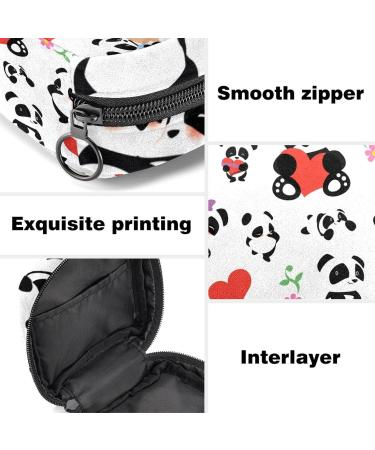 Pandas with Heart Bandage Storage Bag | Portable Menstrual Cup Pocket for Teens & Women - Ideal Gift! - Buy Online on GoSupps.com