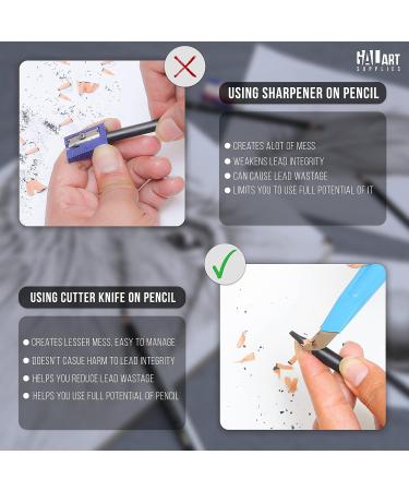 Galart Supplies Charcoal Drawing Set - 12 Piece Pre-Sharpened Pencils for Artists and Beginners | Soft, Medium, Hard, and White Charcoal Pencils for Drawing, Shading, and Sketching with Organizer Tray - Buy Online on GoSupps.com