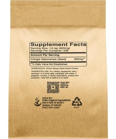 Pure African Mango Seed Extract (8 oz) - Herbal Supplement with Irvingia Seed, No Fillers or Additives - 8 Ounce (Pack of 1) - Buy Online on GoSupps.com