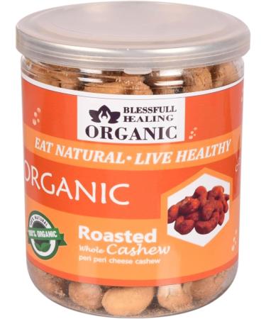 Blessfull Healing Organic Natural Vegan Peri Peri Cheese Roasted Whole Cashew Nuts Crunchy Kaju 250 Gram - Buy Online on GoSupps.com
