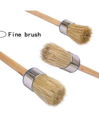 Chalk Paint Brush Set - 3 Pcs Natural Bristle Brushes for Furniture Painting & Waxing | DIY Home Decor, Furniture, Art & Crafts - Buy Online on GoSupps.com