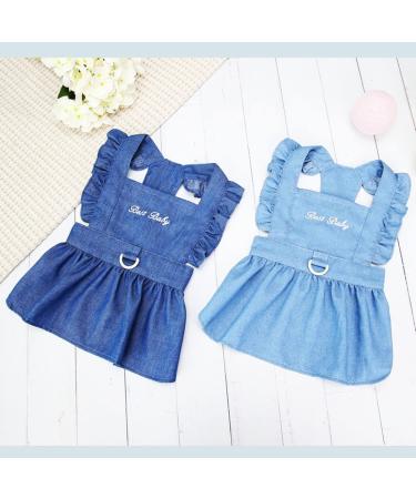 Shop Barrageon Sweet Princess Rock Clothing for Dogs & Cats - Medium Summer Outfit with Bowknot (Navy Blue - XL Back Length 35cm) - Buy Online on GoSupps.com