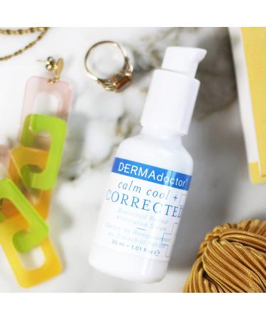 DERMAdoctor Calm Cool + Corrected Bakuchiol Retinol Alternative Serum for Sensitive Skin | Anti-Aging Fine Lines Wrinkles Brightening | 1.01 oz - International Shipping Available - Buy Online on GoSupps.com