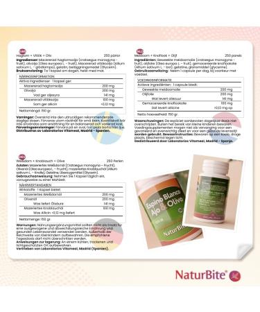Eub pine Ail & Olive 500mg 250 perles. NaturBite 250 unit (Lot de 1) - Buy Online on GoSupps.com