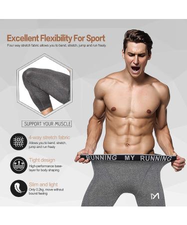 MEETYOO Men's 3/4 Compression Pants Large 3 Pack - Comfortable and Durable Performance Wear - Buy Online on GoSupps.com