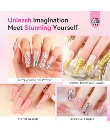 SAVILAND Solid Builder Nail Gel Kit for Beginners - 3 Colors Non-Sticky 3D Gel UV Lamp Chrome Powders & Nail Sequins for Stunning Nail Art & Extensions - Buy Online on GoSupps.com