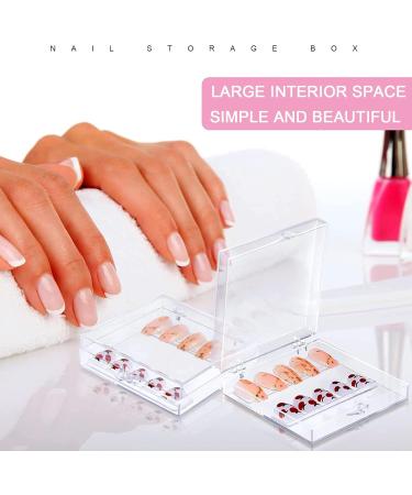 XZEIT 63PCS Press on Nails Packaging Set Clear Nail Tips Display Storage Box Set Including Packaging Boxes Double Sided Tape and Transparent Nail Display Stand Holder for Press on Nail Business - Buy Online on GoSupps.com