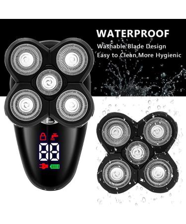 Best 5 in 1 Electric Head Shaver for Bald Men | LED Display USB Rechargeable Razor & Grooming Kit - Buy Online on GoSupps.com
