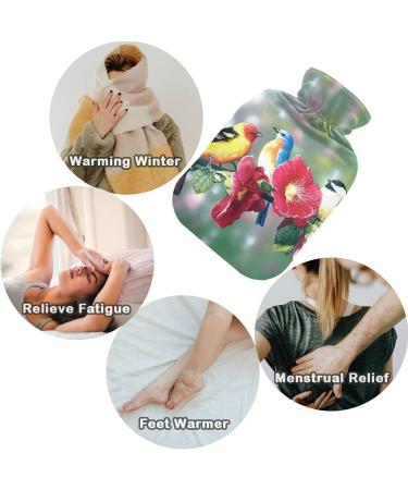 Naanle Flowers & Birds Heat Bottle | 1L Transparent Hot Water Bottle for Pain Relief | Hand & Foot Heating Bags | International Shipping Available - Buy Online on GoSupps.com