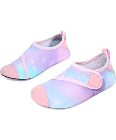 JIASUQI Kids Water Shoes Quick Dry Aqua Socks 4/5 UK Child - Light Pink - Buy Online on GoSupps.com