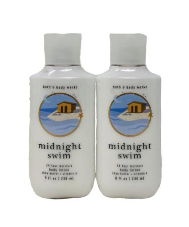 Bath & Body Works MIDNIGHT SWIM 24 hour Moisture Body Lotion - lot of 2