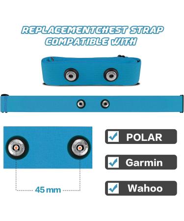 ONLYESH BRISDGURT Adjustable Elastic Replacement Belt with Heart Rate Meter | Compatible with Polar Garmin Wahoo | Sport & Running Gear Blue - Buy Online on GoSupps.com