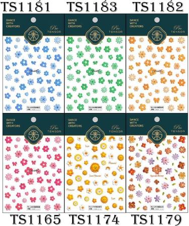 Hot Decorative Adhesive Decals Spring Flowers Nail Stickers Sunflower 5D Relief Daisy(TS1179) - Buy Online on GoSupps.com