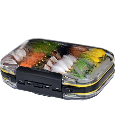 Outdoor Planet Waterproof Fly Box with 100 Trout Flies + Pocket Box - Dry/Wet/Nymph/Streamer Lures - Buy Online on GoSupps.com