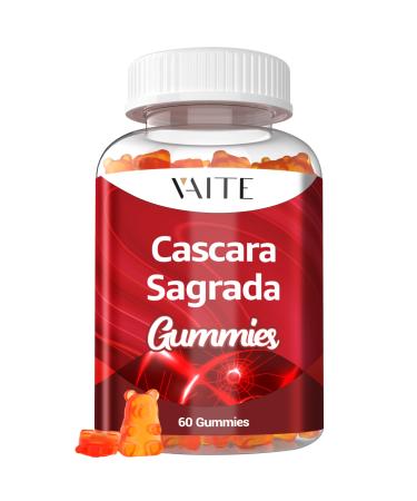 Cascara Sagrada Gummies - Fiber Blend with Psyllium Husk Ginger & Fennel Seed Gentle Bowel Support & Gut Comfort Vegan Herbal Support Gummy for Adults Encourages Digestive Comfort 60 Chewables