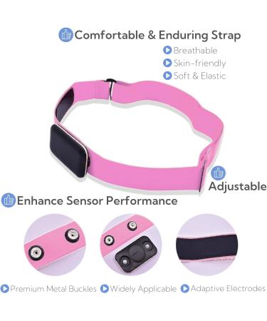 Heart Rate Monitor Chest Strap Replacement for Polar H10 H9 H7 Wahoo Tickr Suunto Garmin - Dual Pink - Buy Internationally - Buy Online on GoSupps.com